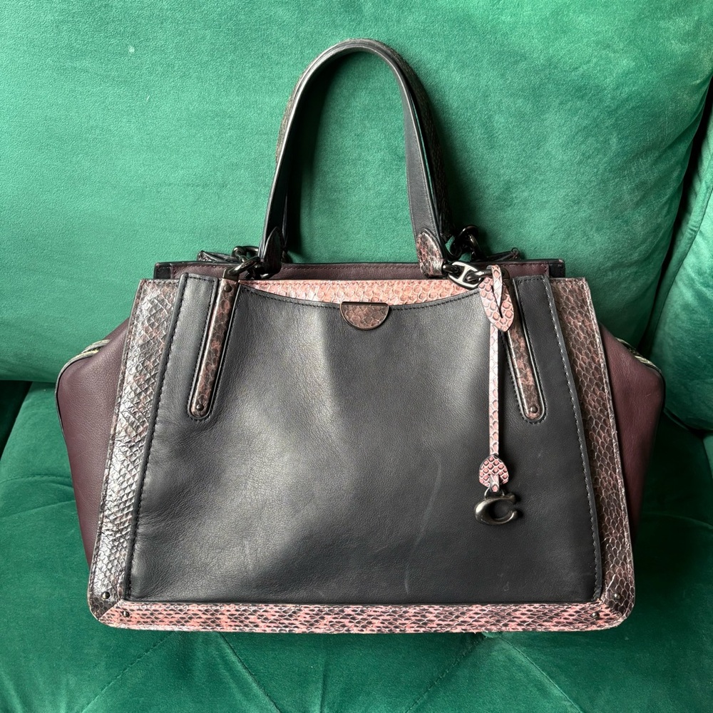 RARE Coach Dreamer 36 Snakeskin satchel